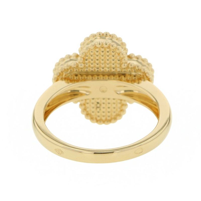 ヴァンクリーフ&アーペル リング ヴィンテージ アルハンブラ リング マラカイト ダイヤ 1P 0.05ct K18YG サイズ51 VCARO3QM00