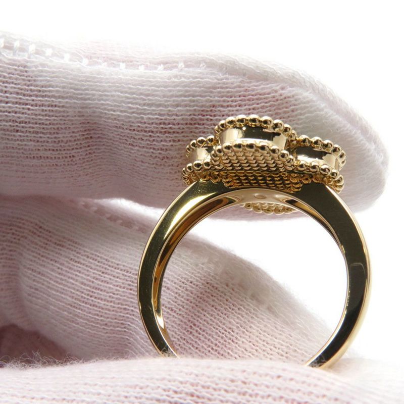 ヴァンクリーフ&アーペル リング ヴィンテージ アルハンブラ リング マラカイト ダイヤ 1P 0.05ct K18YG サイズ51 VCARO3QM00