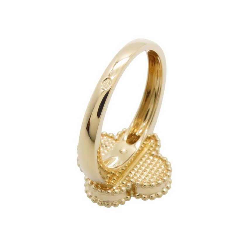 ヴァンクリーフ&アーペル リング ヴィンテージ アルハンブラ リング マラカイト ダイヤ 1P 0.05ct K18YG サイズ51 VCARO3QM00