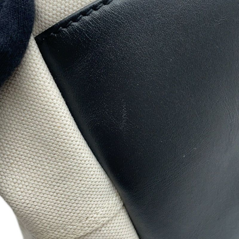 バレンシアガ トートバッグ ネイビーカバス S ポーチ付 339933 BALENCIAGA スモール バッグ カバ 白 黒