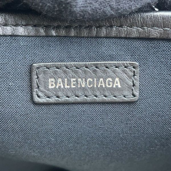 バレンシアガ トートバッグ ネイビーカバス S ポーチ付 339933 BALENCIAGA スモール バッグ カバ 白 黒