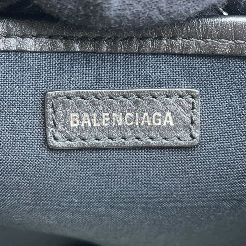 バレンシアガ トートバッグ ネイビーカバス S ポーチ付 339933 BALENCIAGA スモール バッグ カバ 白 黒