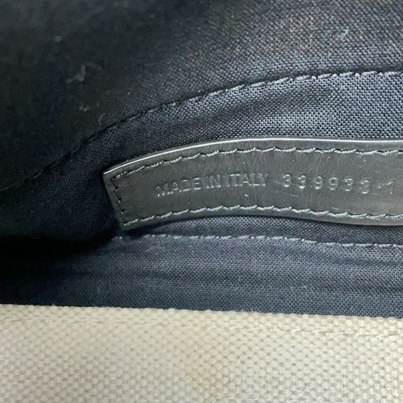 バレンシアガ トートバッグ ネイビーカバス S ポーチ付 339933 BALENCIAGA スモール バッグ カバ 白 黒