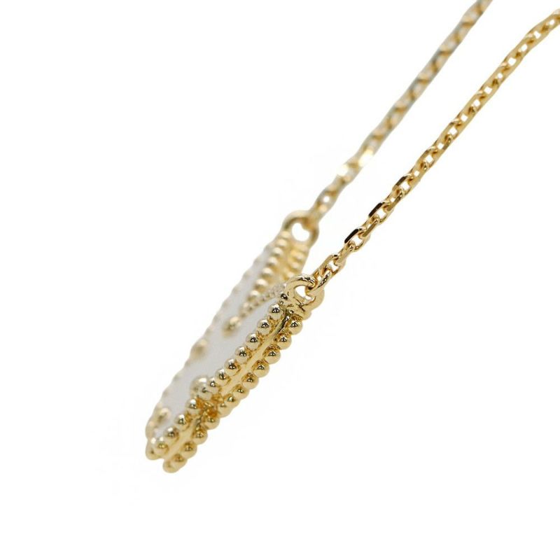 ヴァンクリーフ&アーペル ネックレス ラッキー アルハンブラ パピヨン ペンダント マザーオブパール K18YG VCARD99500