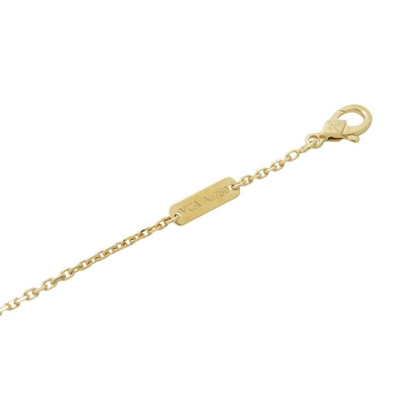 ヴァンクリーフ&アーペル ネックレス ラッキー アルハンブラ パピヨン ペンダント マザーオブパール K18YG VCARD99500