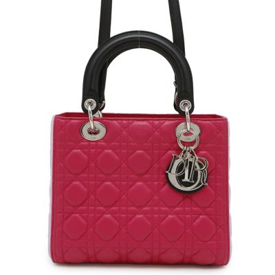 クリスチャン・ディオール ハンドバッグ レディディオール カナージュ M0550 Christian Dior LADY DIOR 2wayショルダー 安心保証