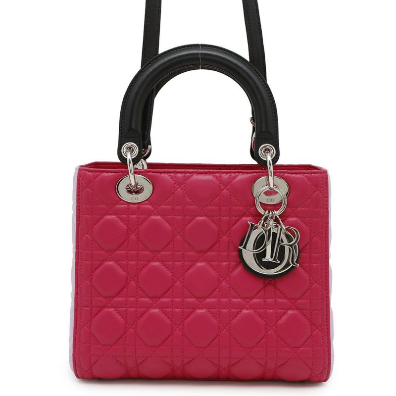 クリスチャン・ディオール ハンドバッグ レディディオール カナージュ M0550 Christian Dior LADY DIOR 2wayショルダー