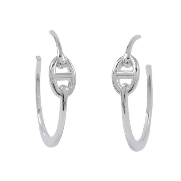 エルメス ピアス シェーヌダンクル アンシェネ フープ ピアス SV925シルバー HERMES ジュエリー