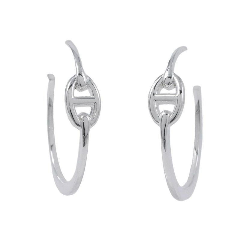 エルメス ピアス シェーヌダンクル アンシェネ フープ ピアス SV925シルバー HERMES ジュエリー