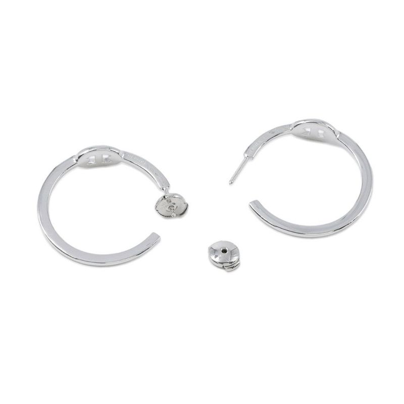 エルメス ピアス シェーヌダンクル アンシェネ フープ ピアス SV925シルバー HERMES ジュエリー