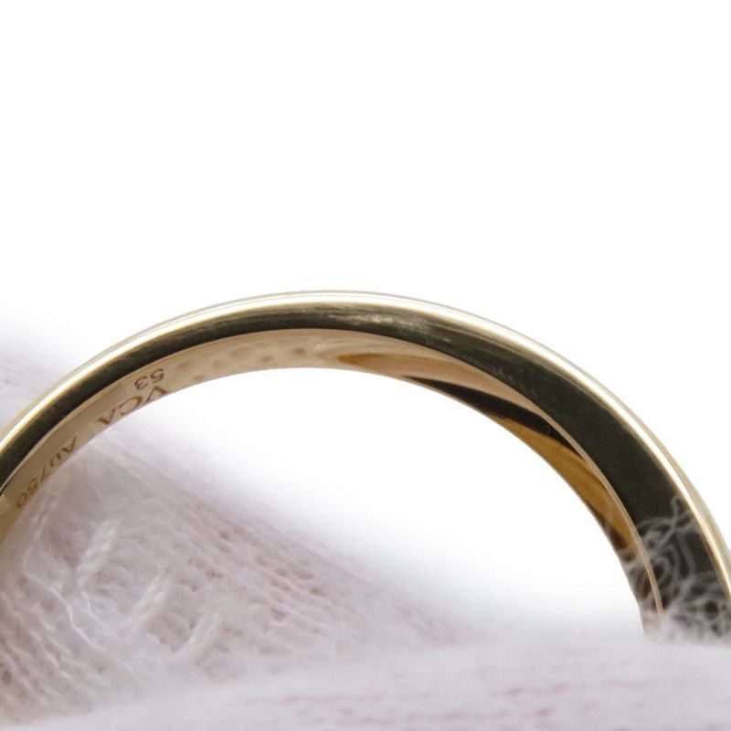 ヴァンクリーフ＆アーペル リング ヴィンテージアルハンブラ ダイヤ 0.06ct オニキス K18YG リングサイズ53 VCARA41000