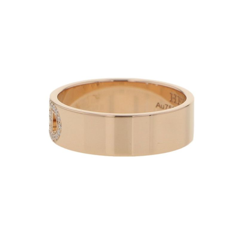 エルメス リング Hダンクル PM ダイヤモンド 27P 0.07ct K18PGピンクゴールド リングサイズ51 HERMES 指輪