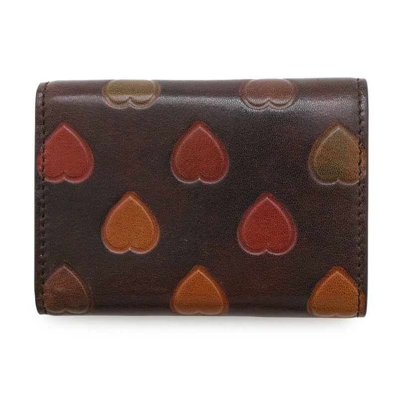 サンローランパリ 三つ折り財布 オリガミ タイニー ウォレット ハート柄 レザー SAINT LAURENT PARIS