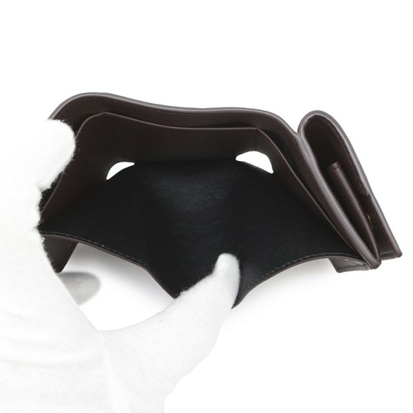 サンローランパリ 三つ折り財布 オリガミ タイニー ウォレット ハート柄 レザー SAINT LAURENT PARIS