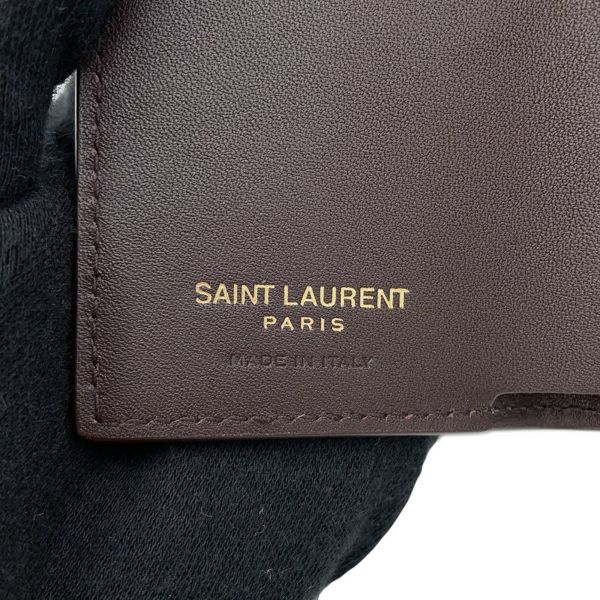 サンローランパリ 三つ折り財布 オリガミ タイニー ウォレット ハート柄 レザー SAINT LAURENT PARIS