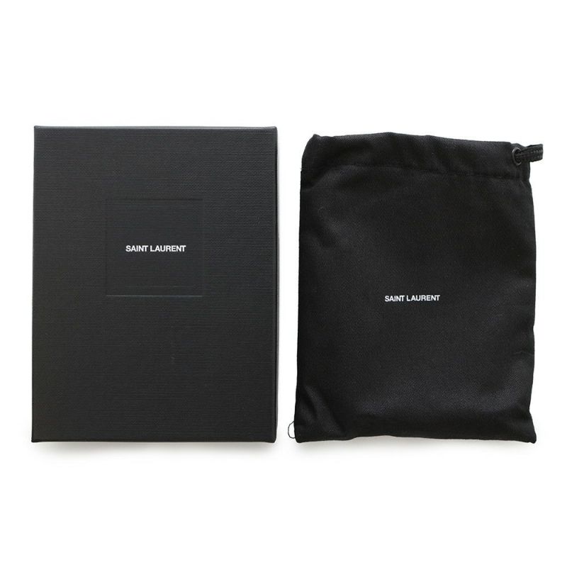 サンローランパリ 三つ折り財布 オリガミ タイニー ウォレット ハート柄 レザー SAINT LAURENT PARIS