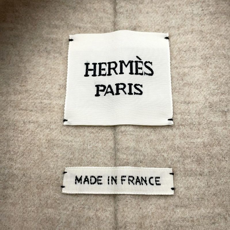 エルメス ロングジレ ウッドボタン ベスト カシミヤ レディースサイズ44 HERMES アパレル