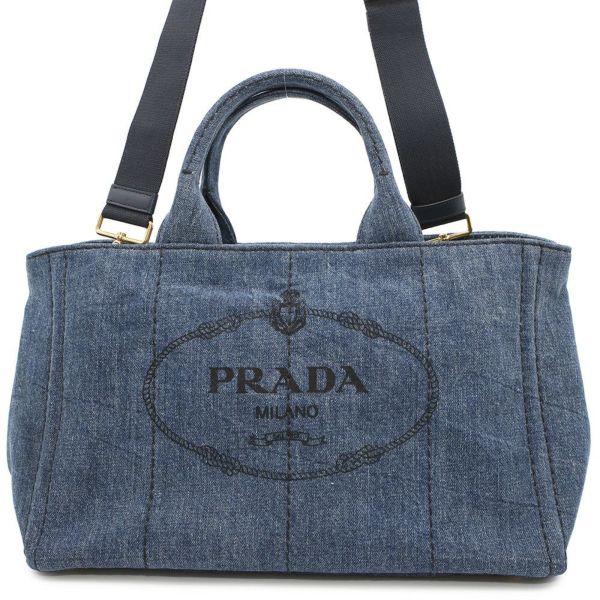 プラダ トートバッグ カナパ CANAPA デニム B2642B PRADA 2wayショルダーバッグ
