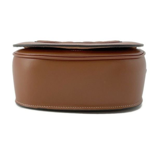 セリーヌ ショルダーバッグ キュイル トリオンフ フォルコ カーフレザー 198263DU9.04LU CELINE ブラウン