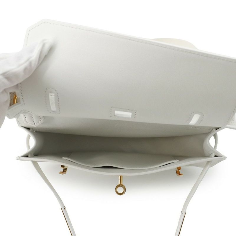 エルメス ジプシエール ミニ ニューホワイト/ゴールド金具 スイフト W刻印 HERMES バッグ 白