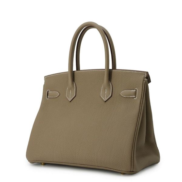 エルメス バーキン30 エトゥープ/ゴールド金具 トゴ W刻印 HERMES Birkin ハンドバッグ