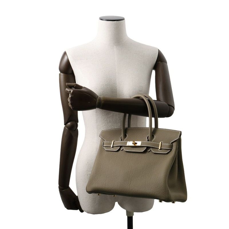 エルメス バーキン30 エトゥープ/ゴールド金具 トゴ W刻印 HERMES Birkin ハンドバッグ