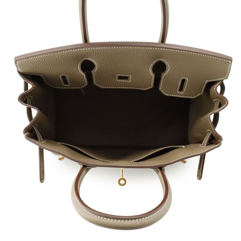 エルメス バーキン30 エトゥープ/ゴールド金具 トゴ W刻印 HERMES Birkin ハンドバッグ