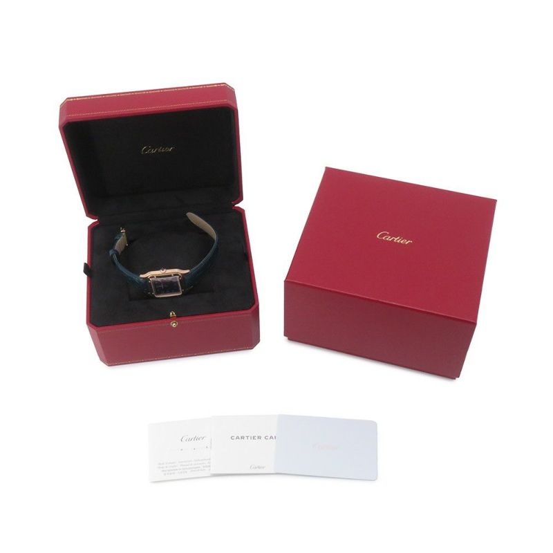 カルティエ サントス デュモン LM WGSA0098 Cartier 腕時計 ブルー文字盤