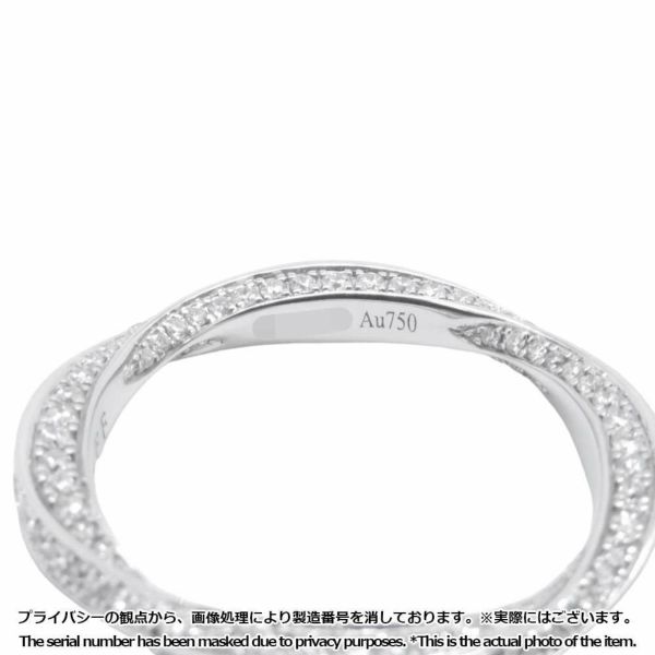 グラフ リング スパイラル パヴェ ダイヤ バンド ダイヤモンド 計約0.66ct K18WG リングサイズ約7号