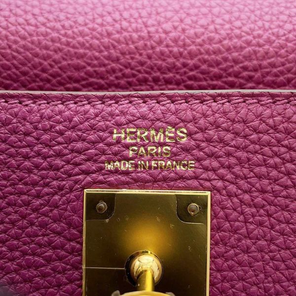エルメス ハンドバッグ ケリー35 内縫い トスカ/ゴールド金具 トゴ □O刻印 HERMES 2way