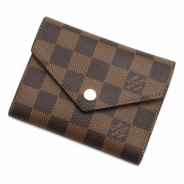 ルイヴィトン 三つ折り財布 ダミエ・エベヌ ポルトフォイユ・ヴィクトリーヌ N41659 LOUIS VUITTON ヴィトン