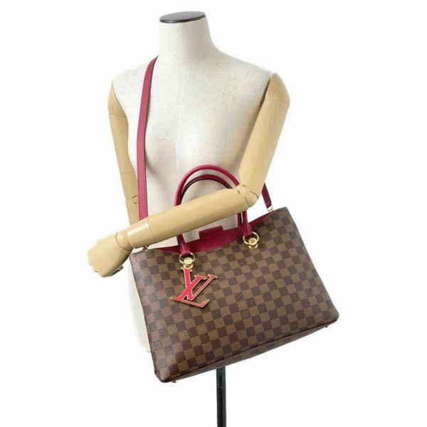 ルイヴィトン ハンドバッグ ダミエ・エベヌ LVリバーサイド N40052 LOUIS VUITTON 2wayショルダーバッグ