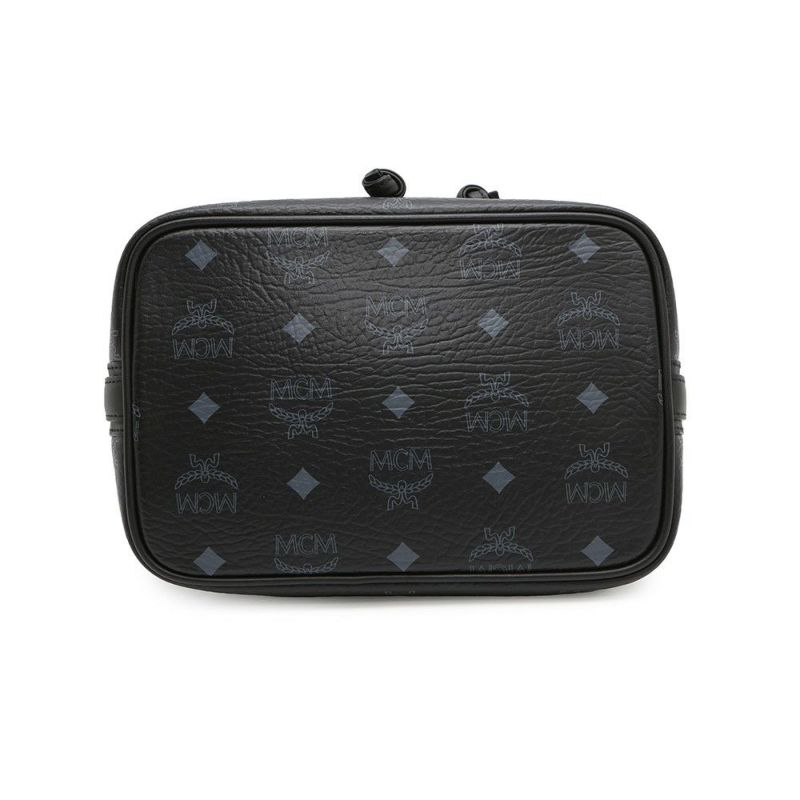 エムシーエム ショルダーバッグ ヴィセトス ロゴ レザー MCM バッグ ハンドバッグ 黒