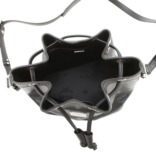 エムシーエム ショルダーバッグ ヴィセトス ロゴ レザー MCM バッグ ハンドバッグ 黒