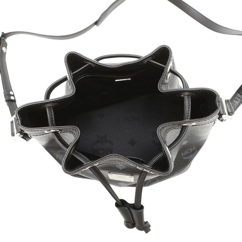 エムシーエム ショルダーバッグ ヴィセトス ロゴ レザー MCM バッグ ハンドバッグ 黒