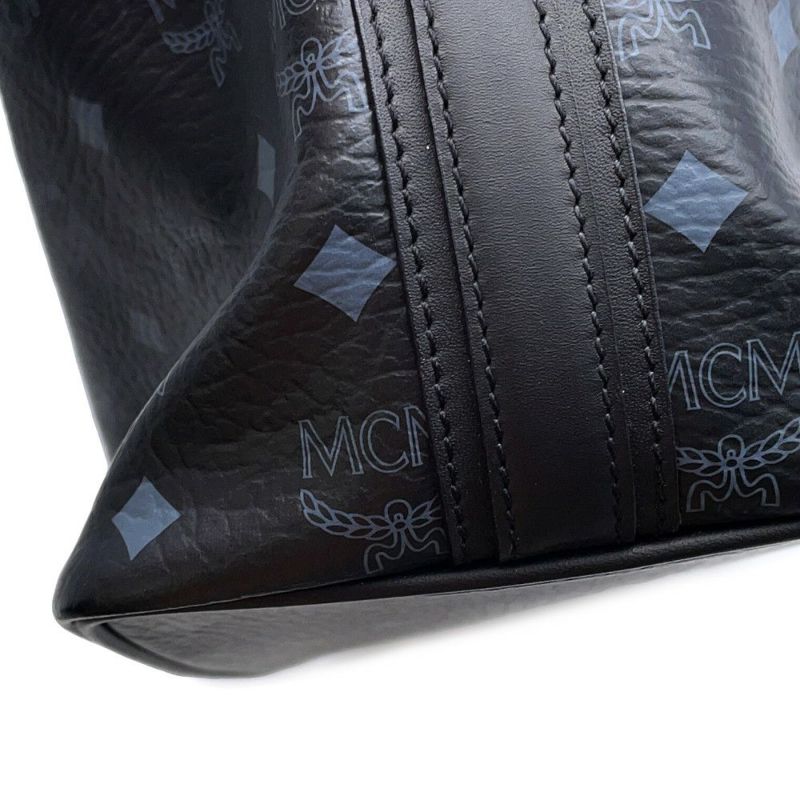 エムシーエム ショルダーバッグ ヴィセトス ロゴ レザー MCM バッグ ハンドバッグ 黒
