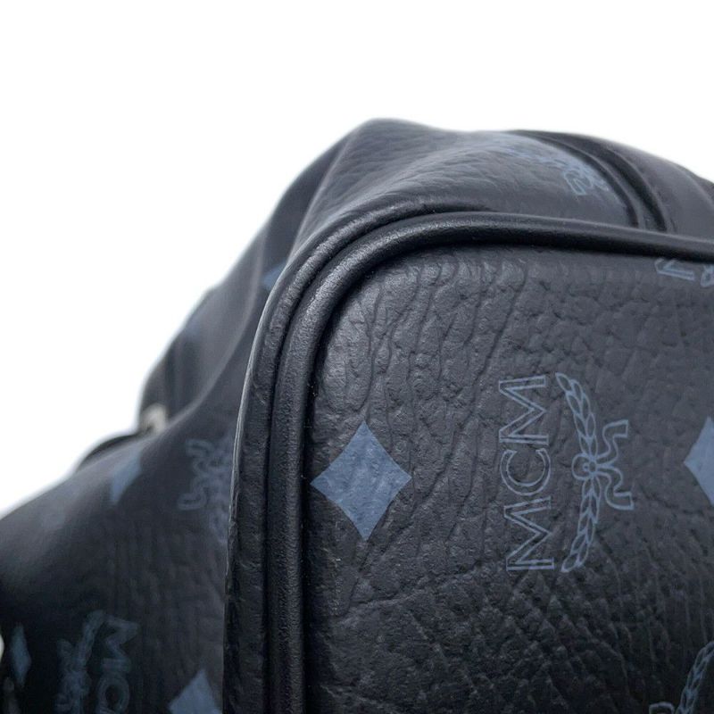エムシーエム ショルダーバッグ ヴィセトス ロゴ レザー MCM バッグ ハンドバッグ 黒