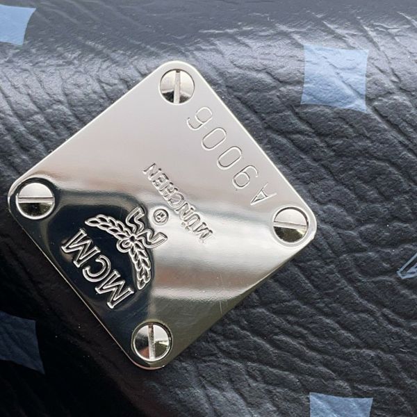 エムシーエム ショルダーバッグ ヴィセトス ロゴ レザー MCM バッグ ハンドバッグ 黒