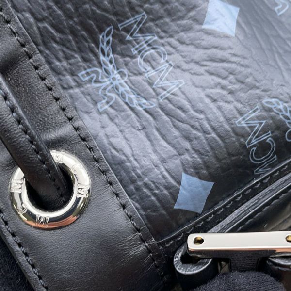 エムシーエム ショルダーバッグ ヴィセトス ロゴ レザー MCM バッグ ハンドバッグ 黒