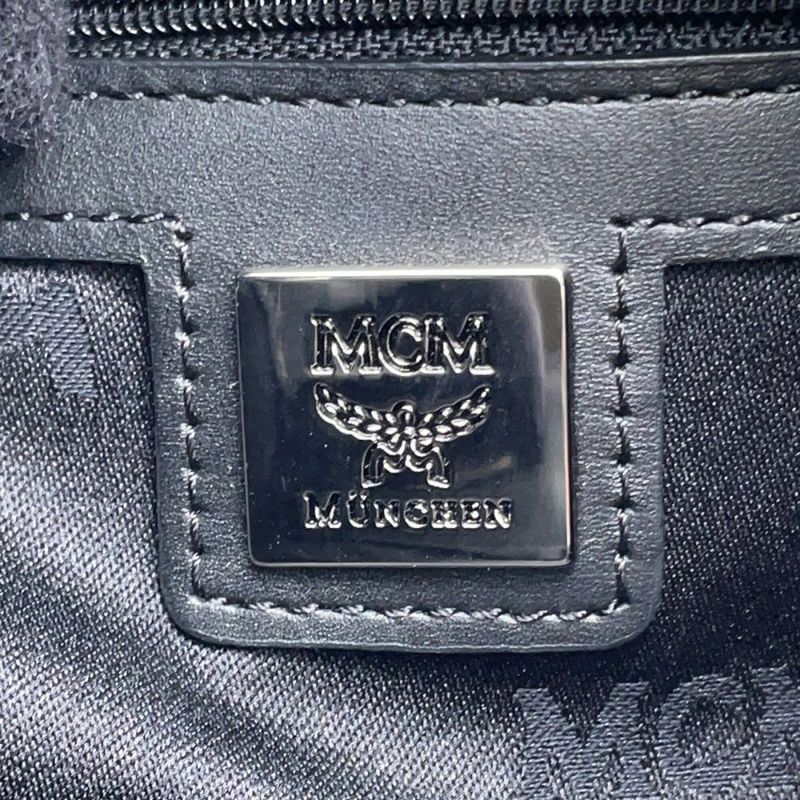 エムシーエム ショルダーバッグ ヴィセトス ロゴ レザー MCM バッグ ハンドバッグ 黒