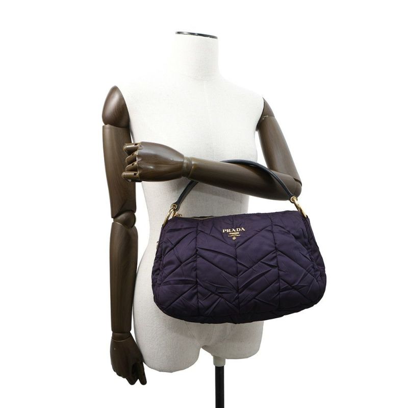 プラダ ショルダーバッグ ロゴ ワンショルダー ナイロン レザー BR3799 PRADA ハンドバッグ