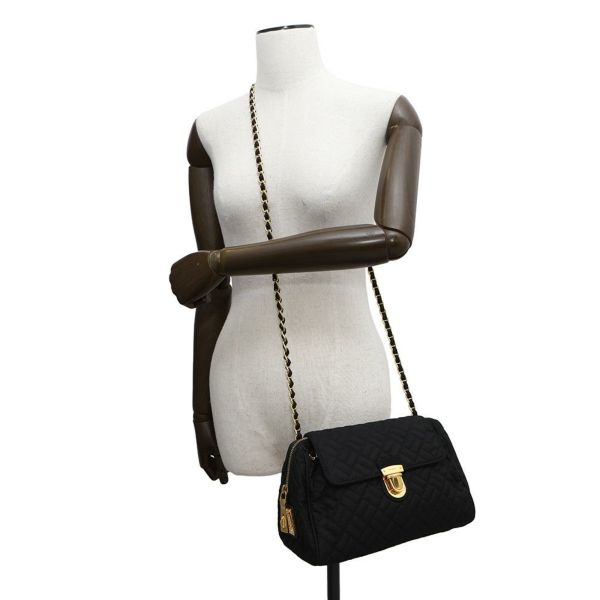 プラダ チェーンショルダーバッグ キルティング ナイロン BR4965 PRADA バッグ 黒