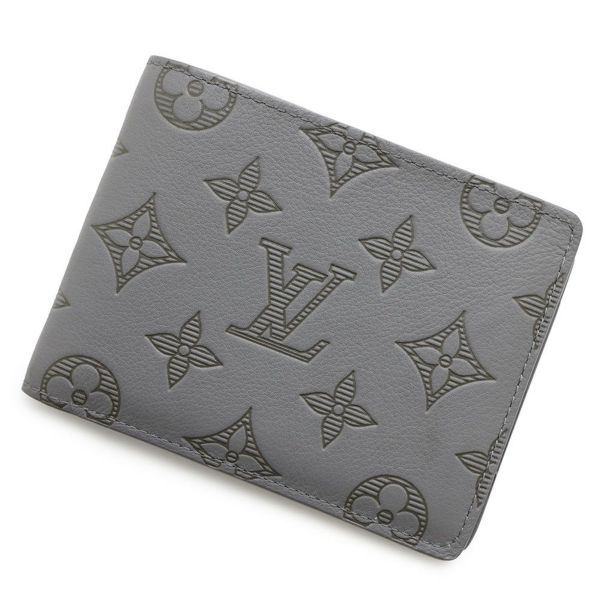 ルイヴィトン 二つ折り財布 モノグラム・シャドウ ポルトフォイユ・ミュルティプル M81383 LOUIS VUITTON