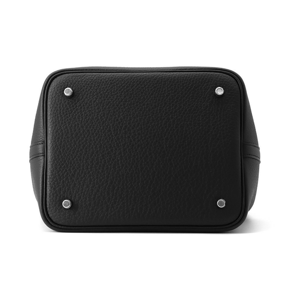 エルメス ハンドバッグ ピコタンロックMM ブラック/シルバー金具 トリヨンクレマンス K刻印 HERMES トートバッグ 黒