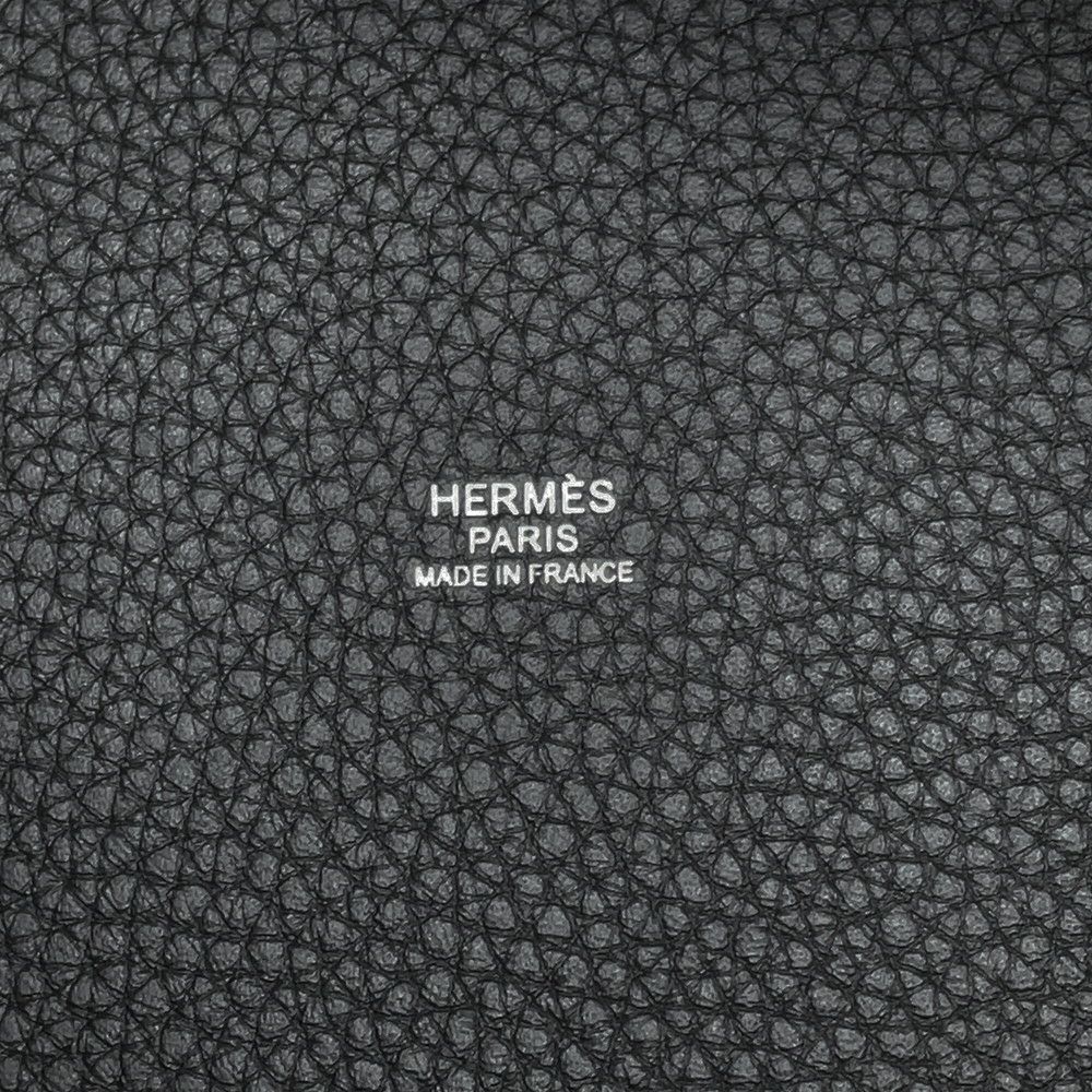 エルメス ハンドバッグ ピコタンロックMM ブラック/シルバー金具 トリヨンクレマンス K刻印 HERMES トートバッグ 黒