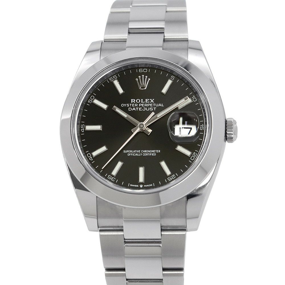 ロレックス デイトジャスト41 ランダムシリアル ルーレット 126300 ROLEX 腕時計 黒文字盤