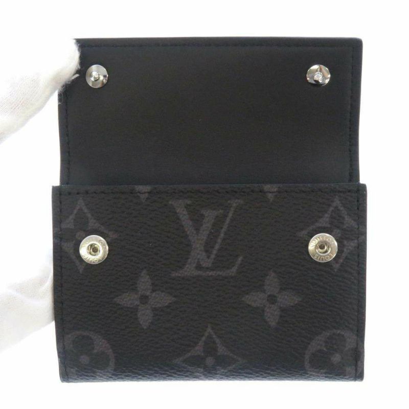 ルイヴィトン 三つ折り財布 モノグラム・エクリプス/モノグラム・エクリプスリバース ディスカバリー・コンパクト ウォレット M45417 黒