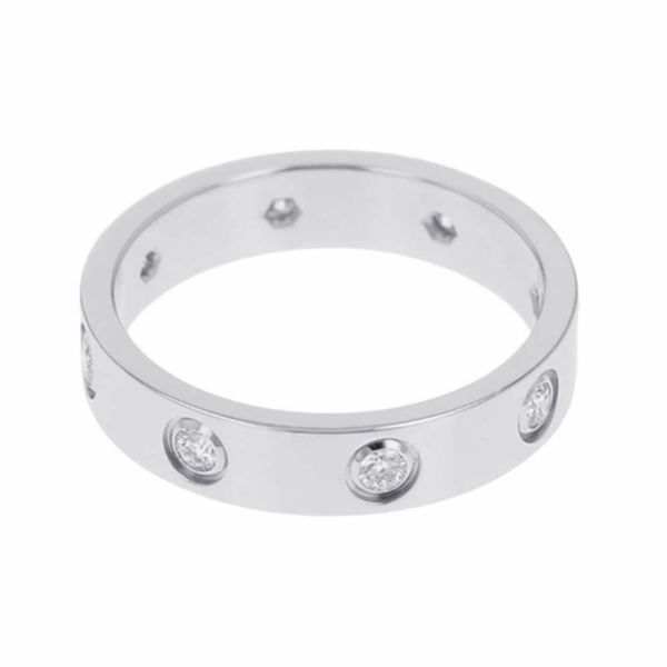 カルティエ リング ミニ ラブリング ダイヤモンド 8P K18WG B4050650 ジュエリー 指輪