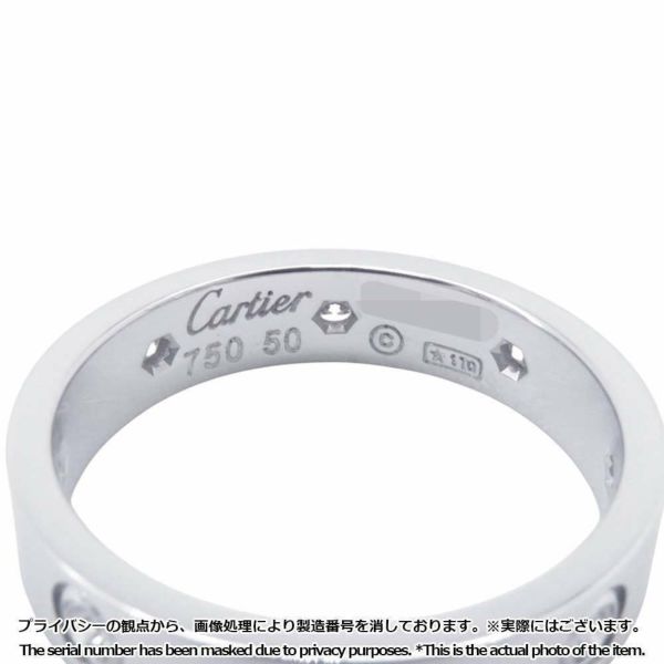 カルティエ リング ミニ ラブリング ダイヤモンド 8P K18WG B4050650 ジュエリー 指輪