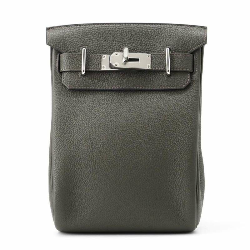 エルメス ボディバッグ ケリー アッカドPM ヴェールドグリ/シルバー金具 トゴ U刻印 メンズ